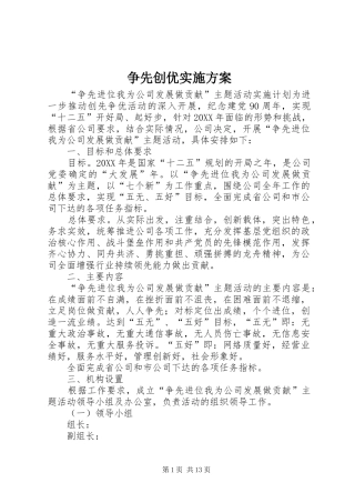 2024年争先创优实施方案