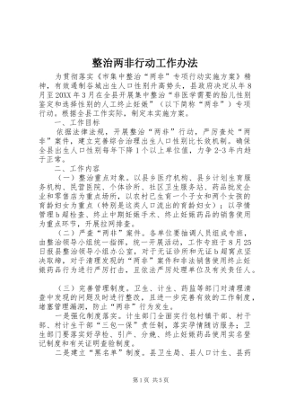 2024年整治两非行动工作办法