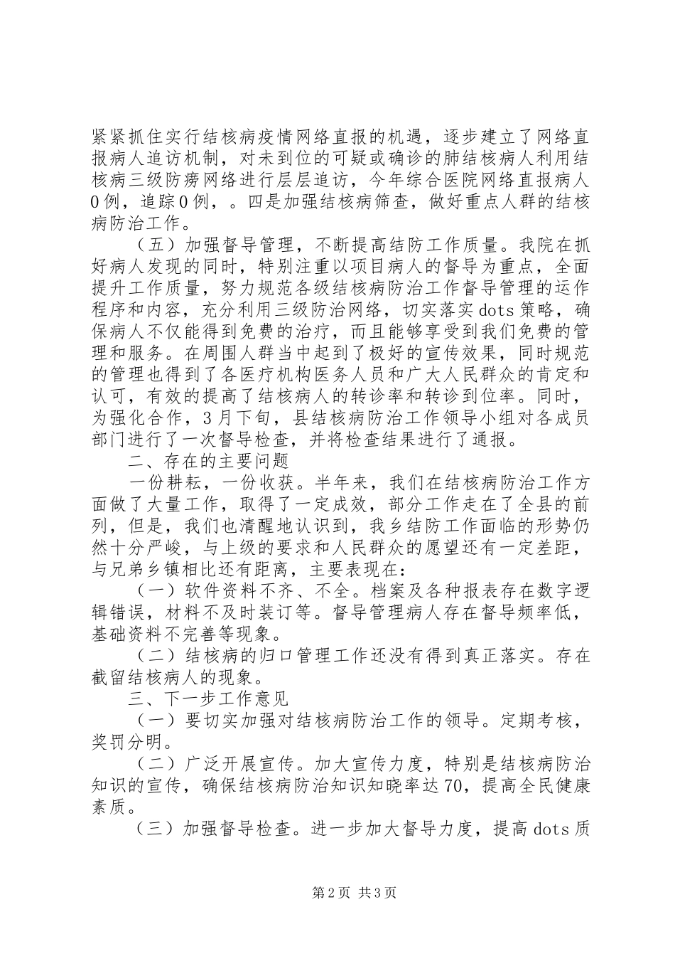2024年结核病半年工作总结_第2页