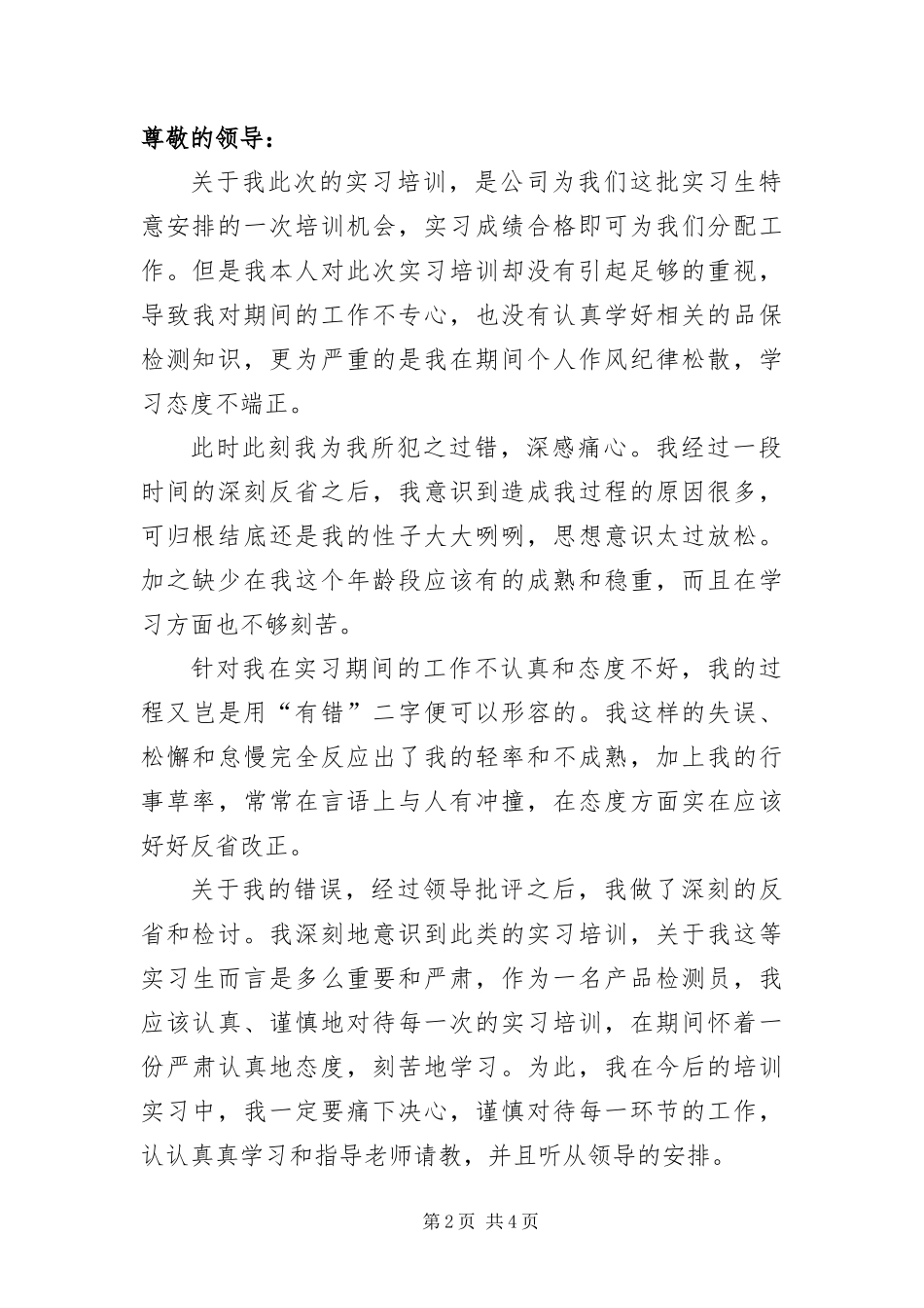 2024年做事不认真的有关检讨_第2页