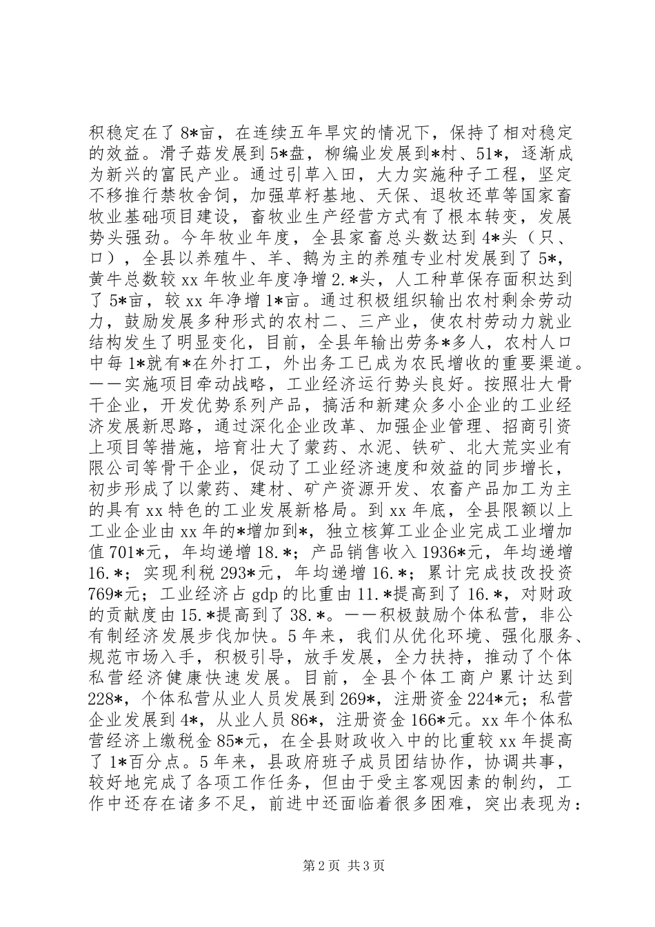 2024年政府班子工作述职报告_第2页