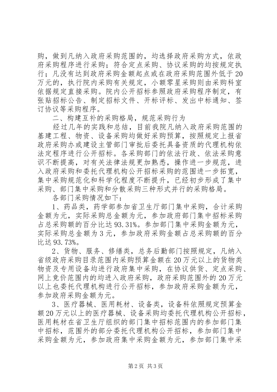 2024年政府采购自查报告_第2页