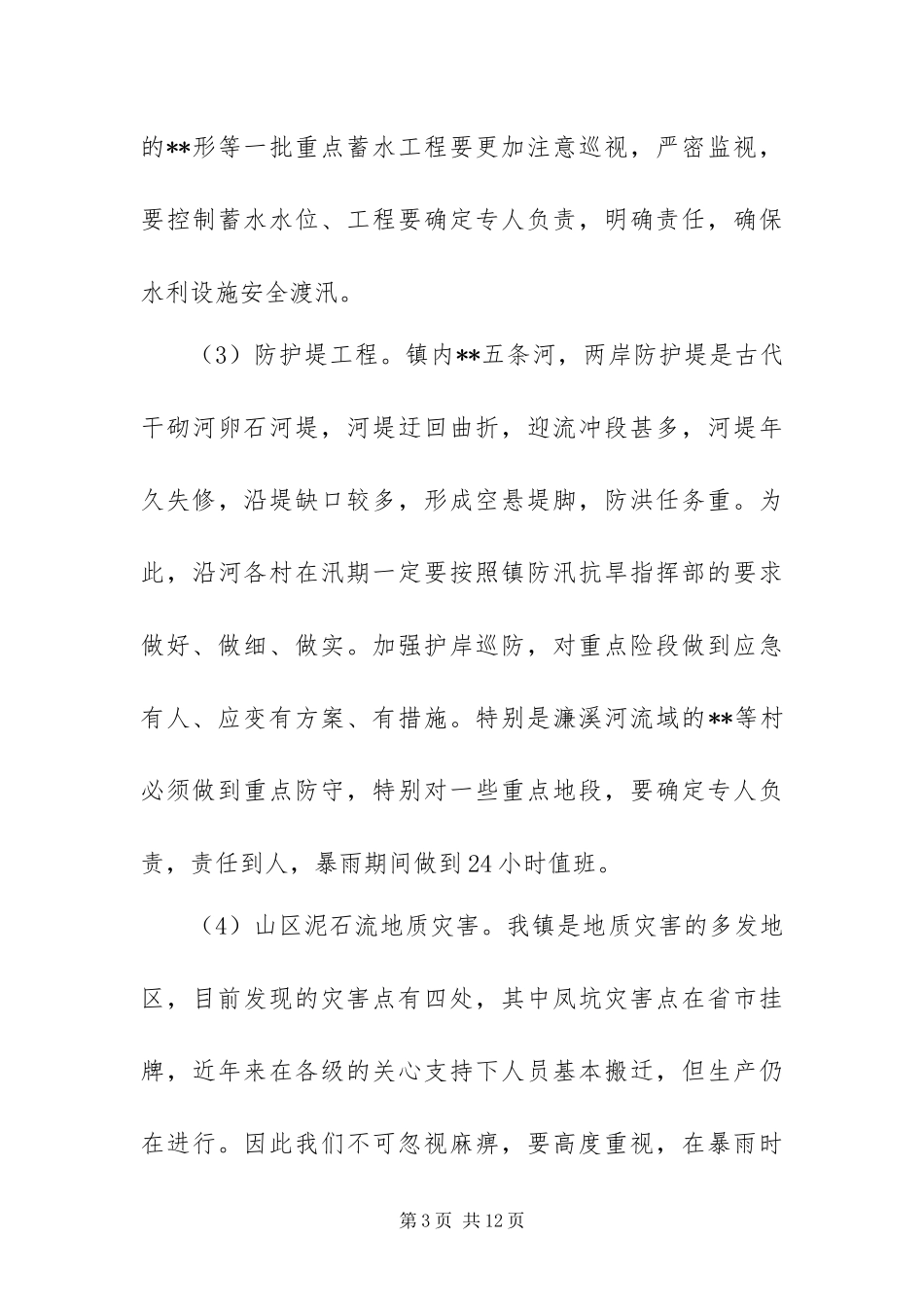 2024年政府防汛抗旱工作方案_第3页