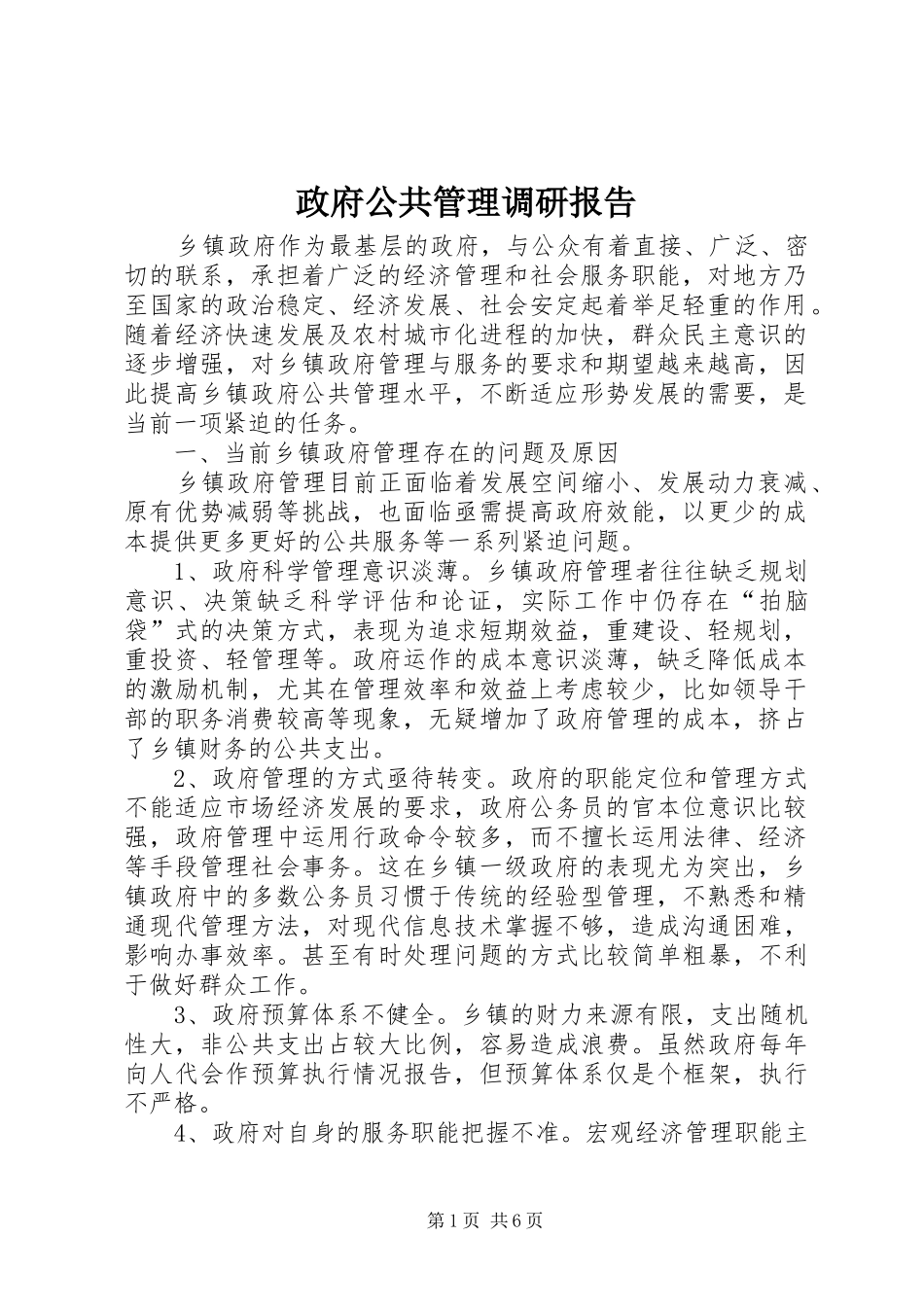 2024年政府公共管理调研报告_第1页
