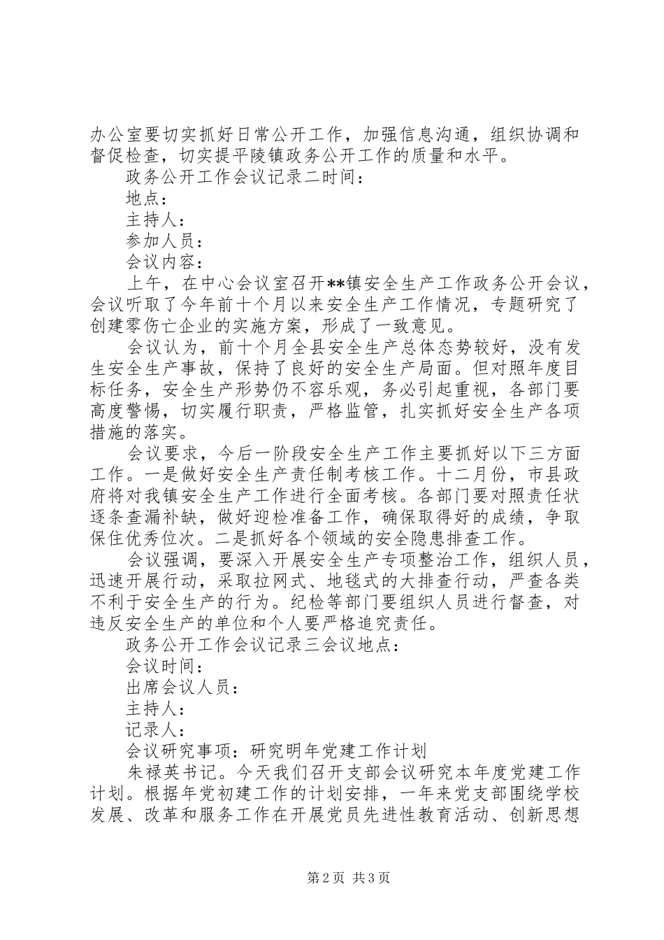 2024年政务公开工作会议记录_第2页