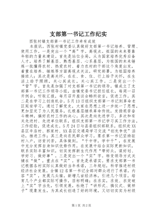 2024年支部第一书记工作纪实