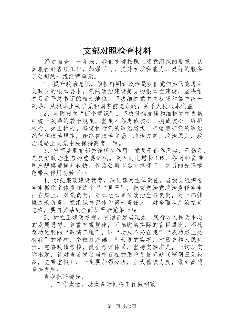 2024年支部对照检查材料_第1页