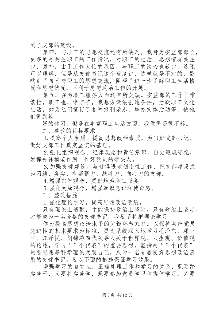 2024年支部书记整改措施_第3页