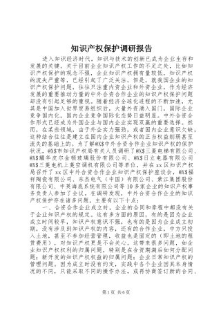 2024年知识产权保护调研报告