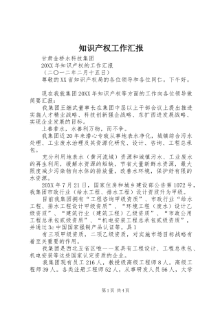 2024年知识产权工作汇报