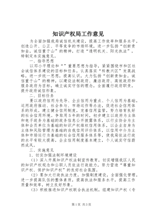 2024年知识产权局工作意见