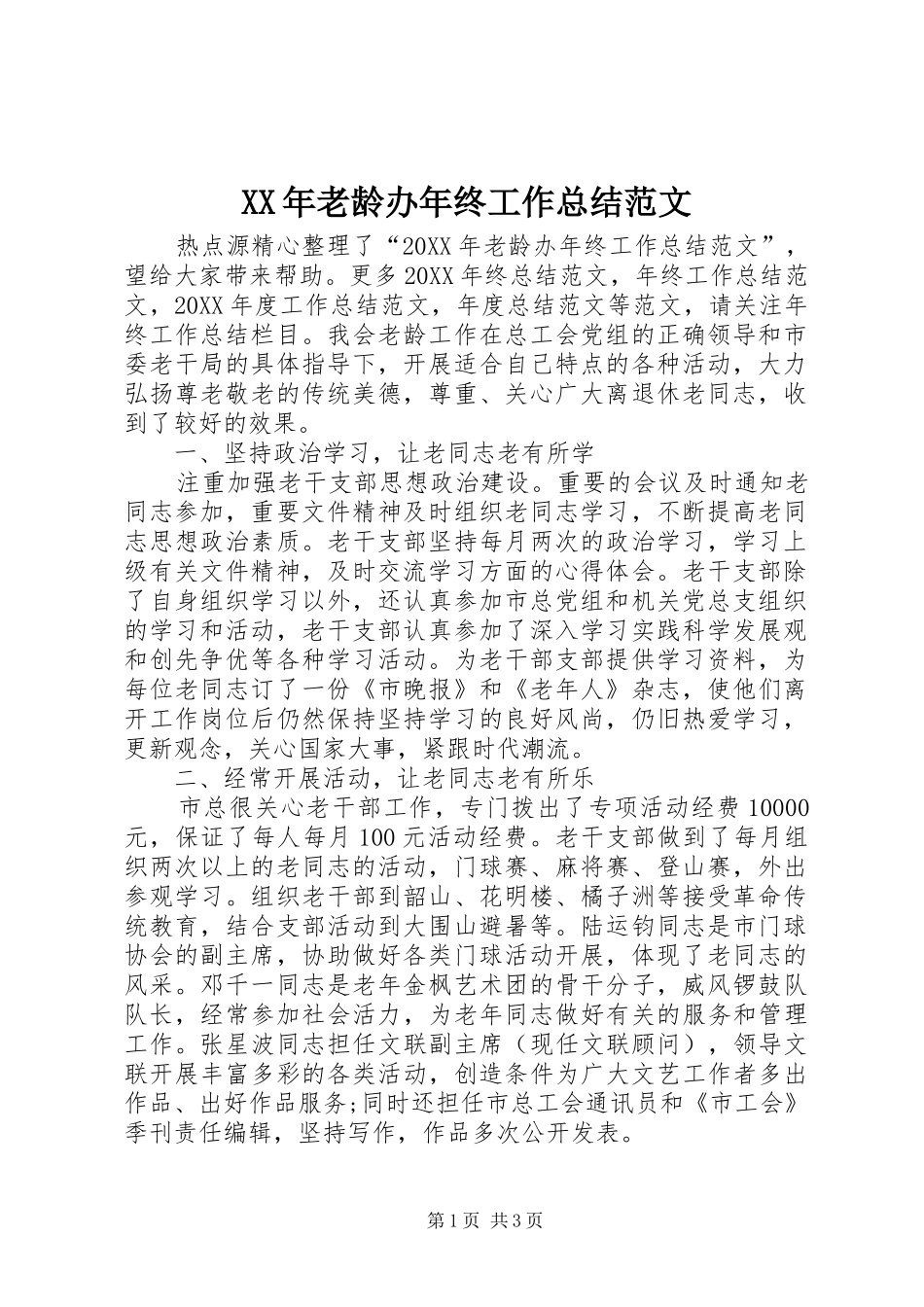 2024年老龄办年终工作总结范文_第1页