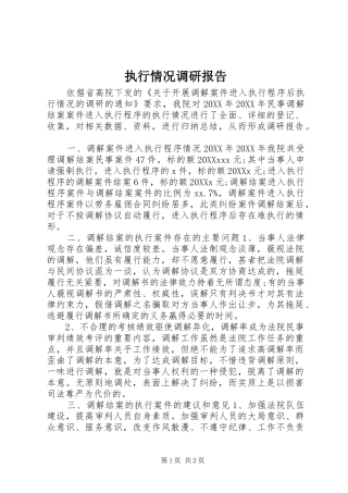 2024年执行情况调研报告