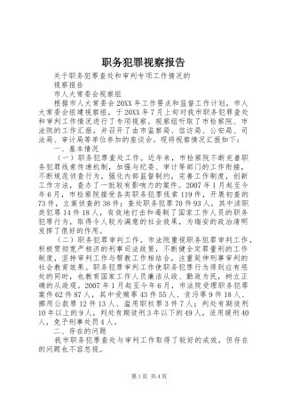 2024年职务犯罪视察报告