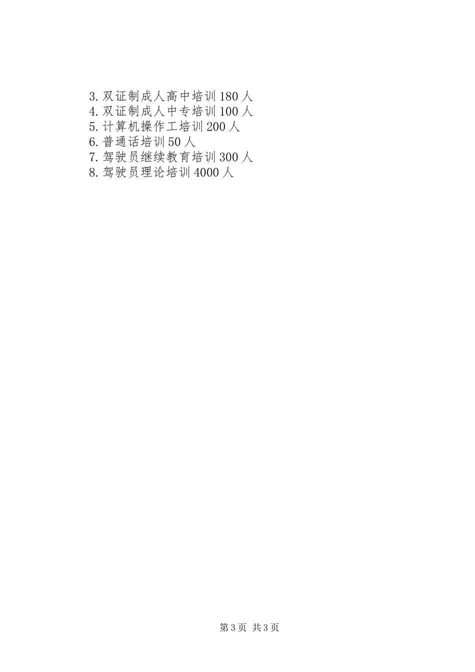 2024年职业教育中心年度社会培训工作计划_第3页