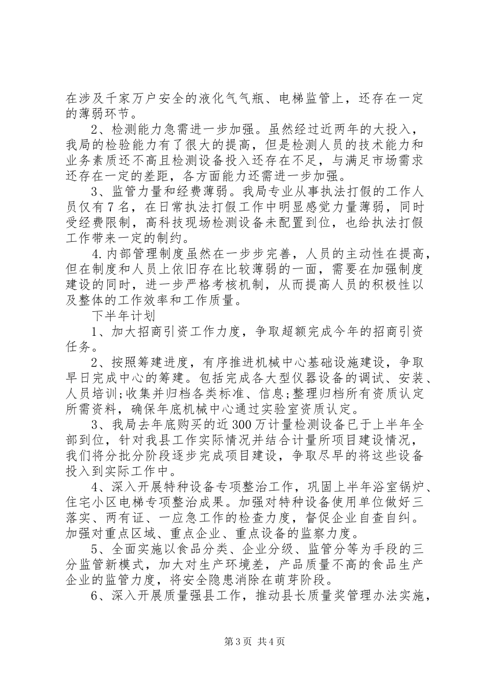 2024年质监部门上半年总结与下半年工作计划_第3页