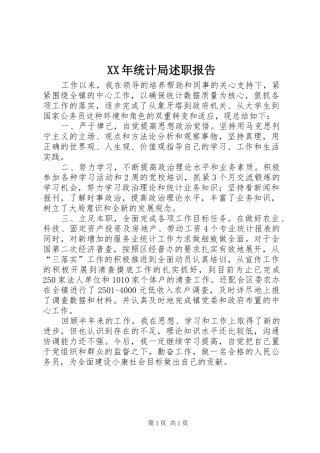 2024年统计局述职报告