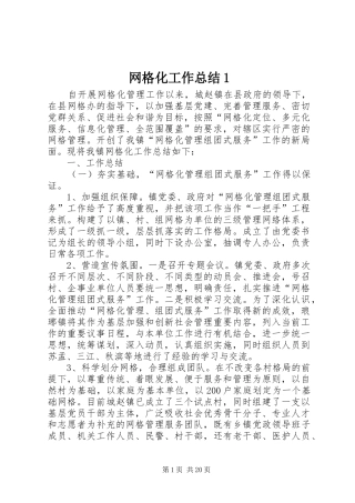 2024年网格化工作总结