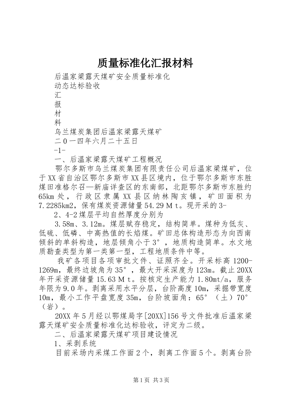 2024年质量标准化汇报材料_第1页