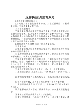 2024年质量事故处理管理规定