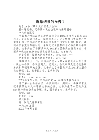 2024年选举结果的报告