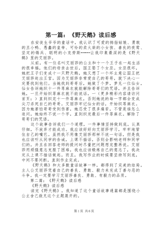 2024年野天鹅读后感