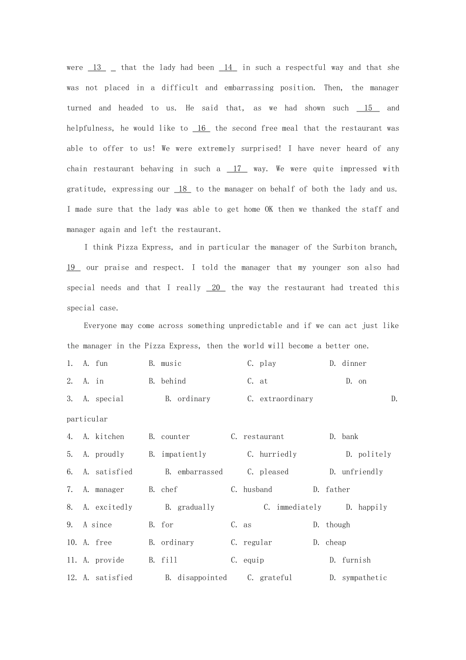 （讲练测）高考英语一轮复习 语法专题 动词时态语态复习（1）（测）新人教版必修3-新人教版高三必修3英语试题_第2页