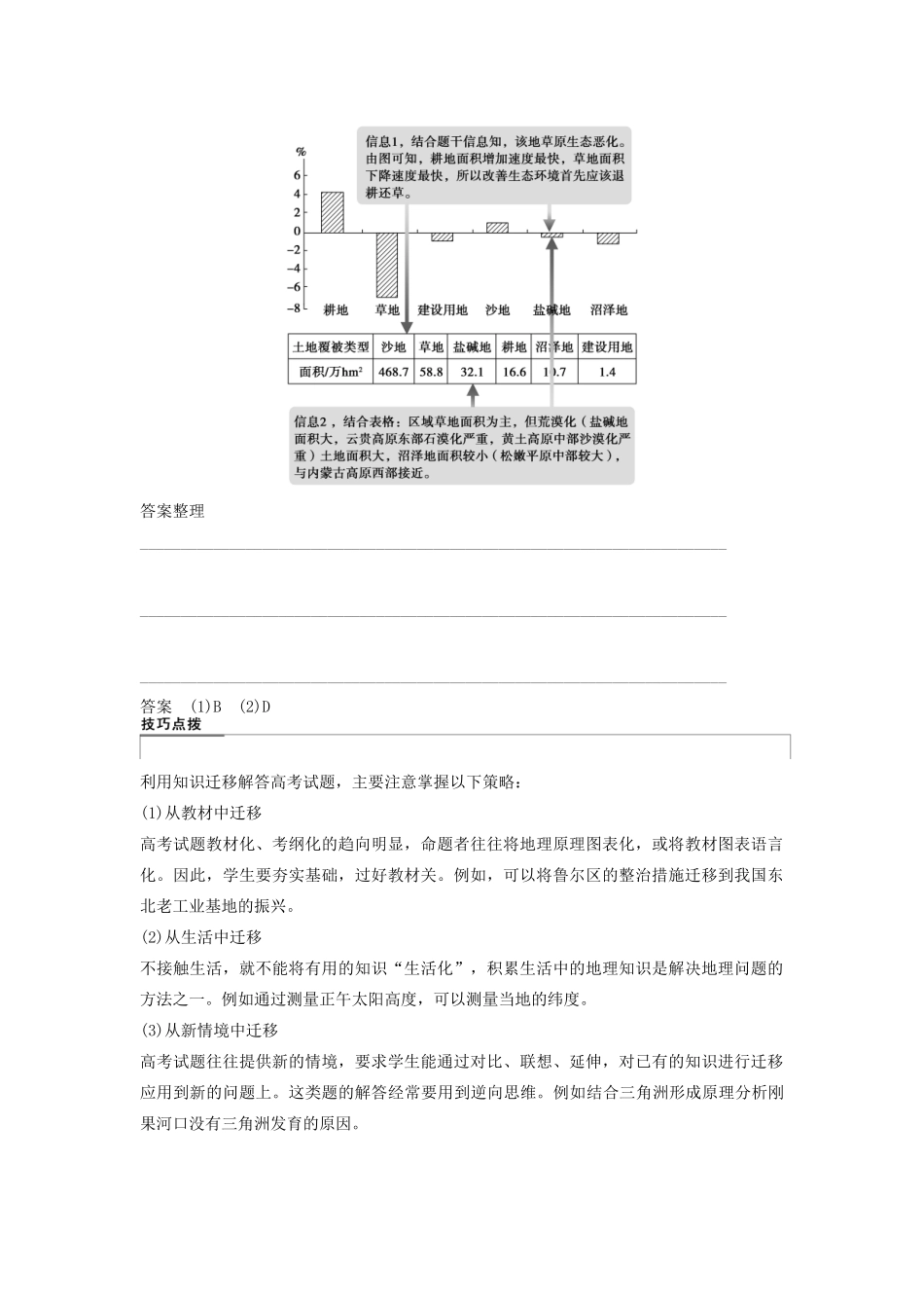 （课标通用）高考地理二轮复习 考前三个月 第二部分 规范技巧篇 专题1 技巧5 利用知识迁移突破地理思维_第2页