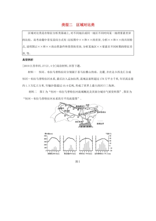 （课标版）高考地理二轮复习 解题技能类型二 区域对比类练习-人教版高三全册地理试题
