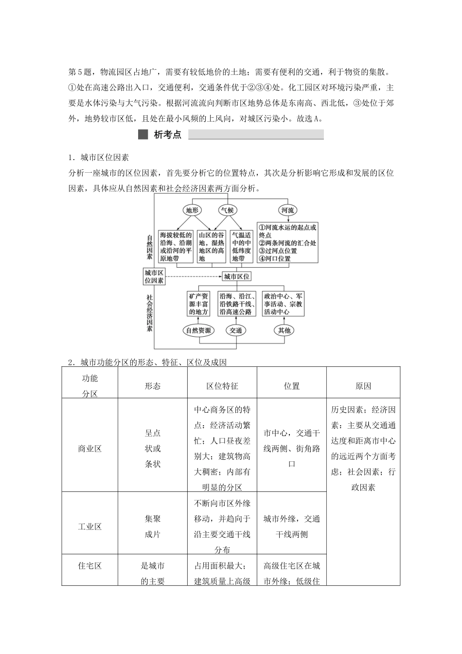 （课标通用）高考地理二轮复习 考前三个月 第一部分 专题3-10 城市与城市化_第3页