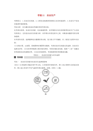 （课标通用）高考地理二轮复习 考前三个月 第一部分 专题3-11 农业生产 农业生产