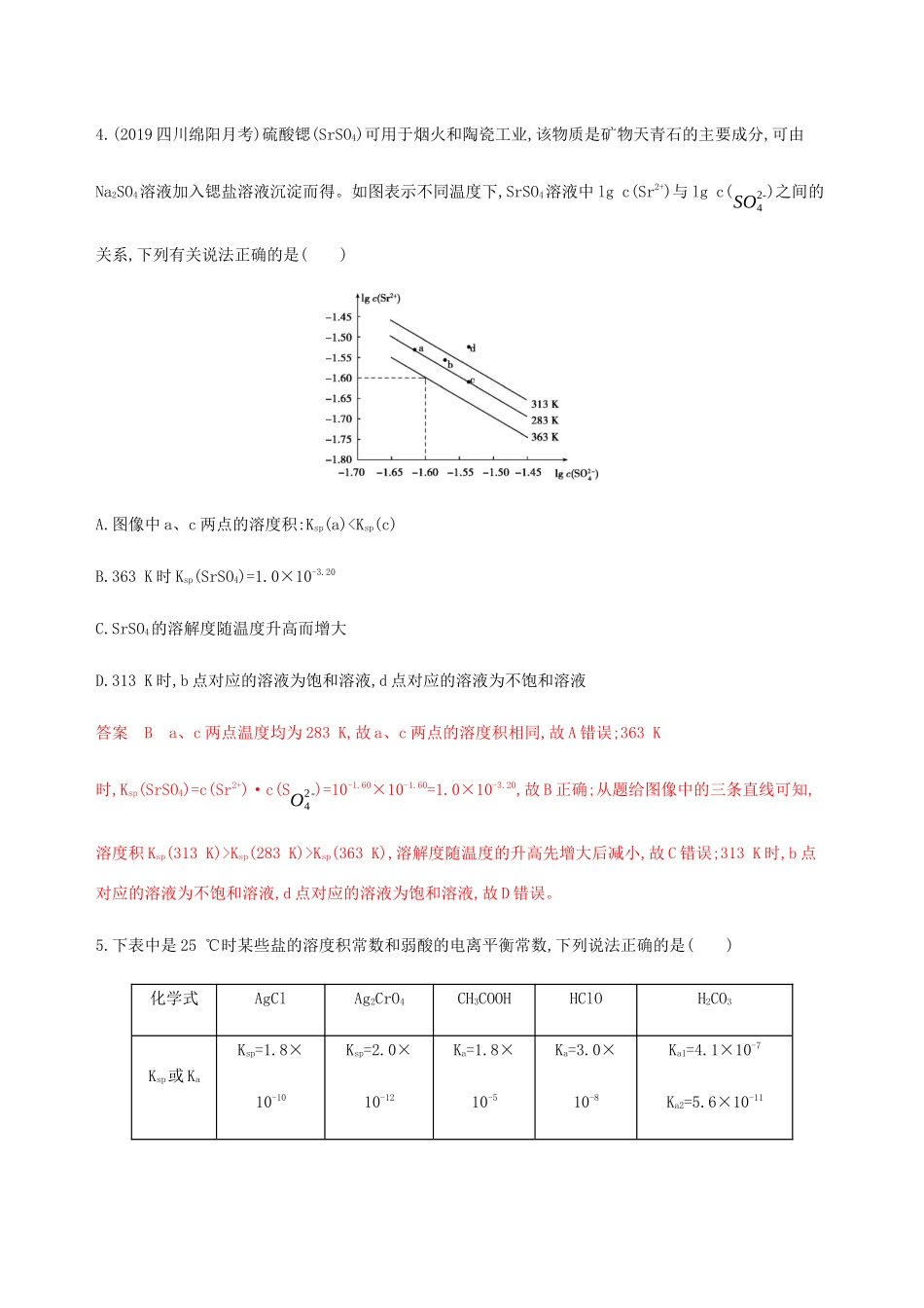 （课标通用）山东省高考化学总复习 专题八 专项突破（六）四大平衡常数及其应用练习（含解析）-人教版高三全册化学试题_第3页