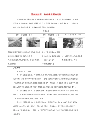 （课标版）高考地理二轮复习 图表技能四 地理景观图的判读练习-人教版高三全册地理试题