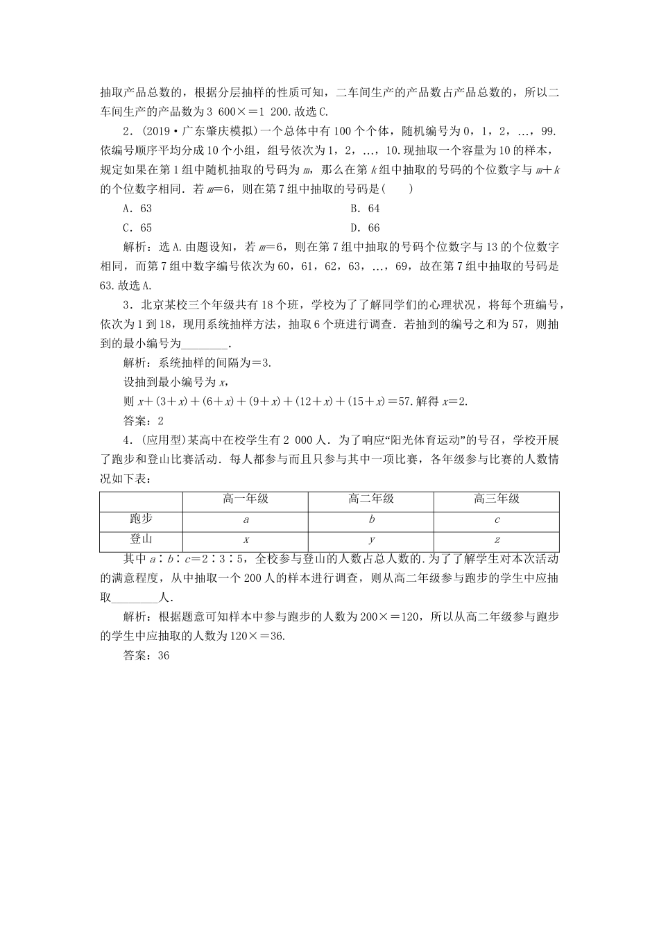 （课标通用版）高考数学大一轮复习 第十一章 统计、统计案例 第1讲 随机抽样检测 文-人教版高三全册数学试题_第3页
