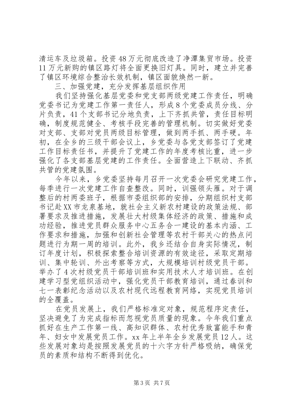 2024年终乡镇党政领导班子述职述廉报告范文_第3页