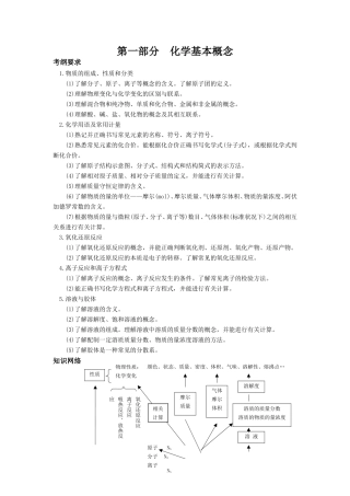（课标版）《高考风向标》化学 第一部分 化学基本概念 第1讲 物质的组成、性质和分类