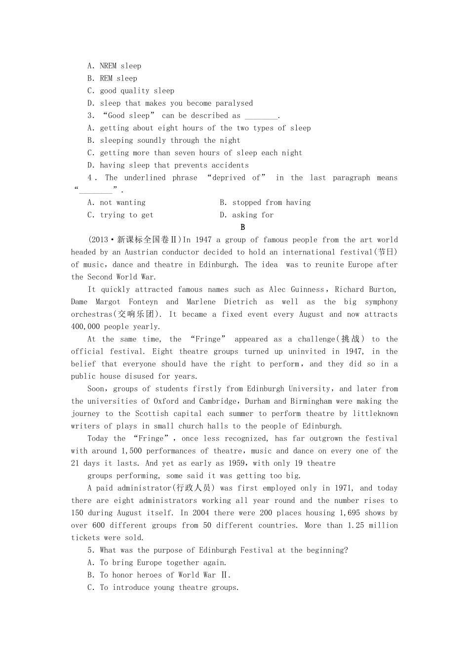 （课标卷）高中英语 Module 6 Old and New Cultural Corner & Writing 外研版必修3_第3页