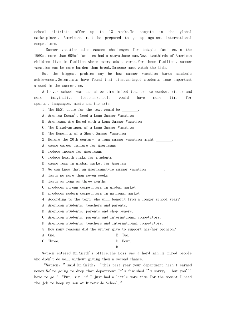 （课标卷）高中英语 Unit 1 Getting along with others Welcome to the unit & Reading课时作业 牛津译林版必修5_第3页