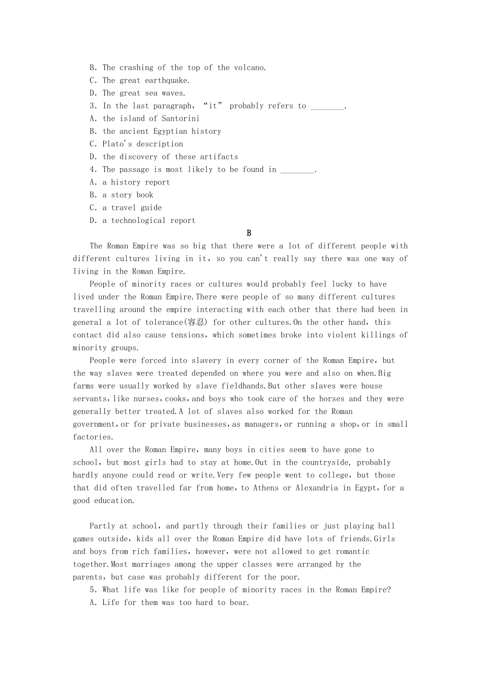 （课标卷）高中英语 Unit 5 Meeting your ancestors Using Language课时作业 新人教版选修8_第3页