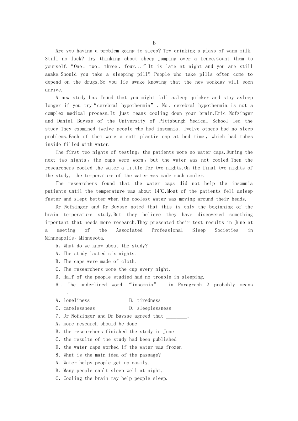 （课标卷）高中英语 Unit 5 Rhythm Let's Dance & Communication Workshop课时作业 北师大版必修2_第3页