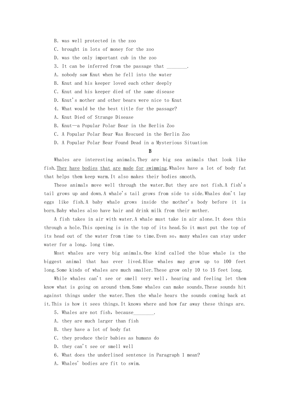 （课标卷）高中英语 Unit 7 The Sea Sea Stories & Communication Workshop课时作业 北师大版必修3_第3页