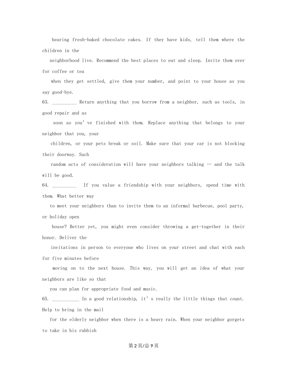 （近6年高考真题汇编）浙江省高三英语新一轮复习 添加首句专题训练 _第2页