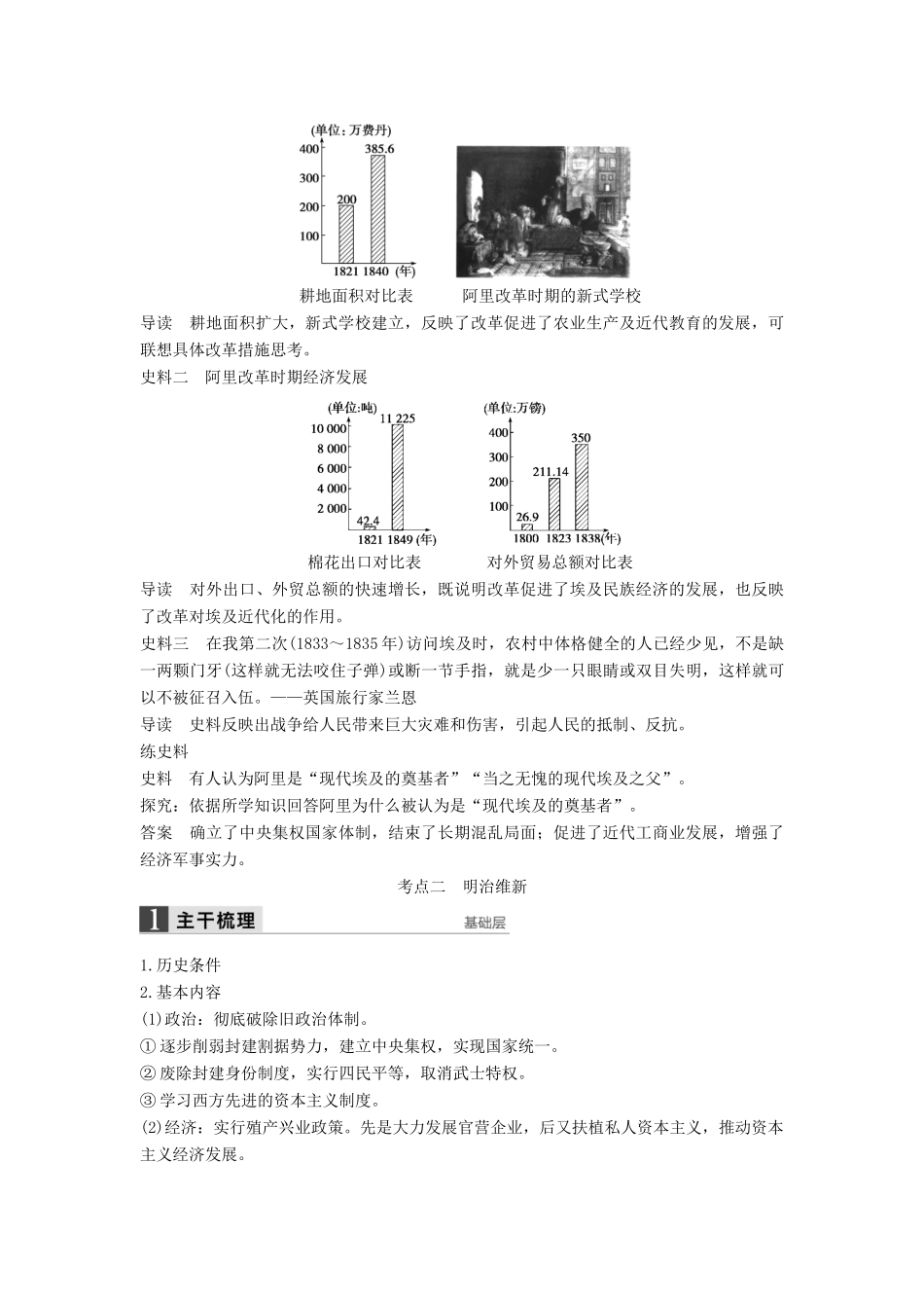 （通史版）高考历史一轮复习 历史上重大改革回眸 第3讲 近代亚非的重大改革讲义-人教版高三全册历史试题_第2页