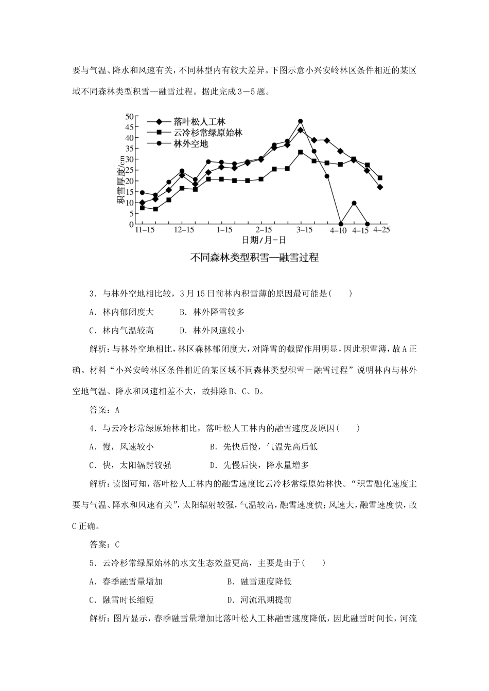 （课标通用）高考地理一轮复习 课时作业31 森林的开发和保护——以亚马孙热带雨林为例（含解析）-人教版高三全册地理试题_第2页