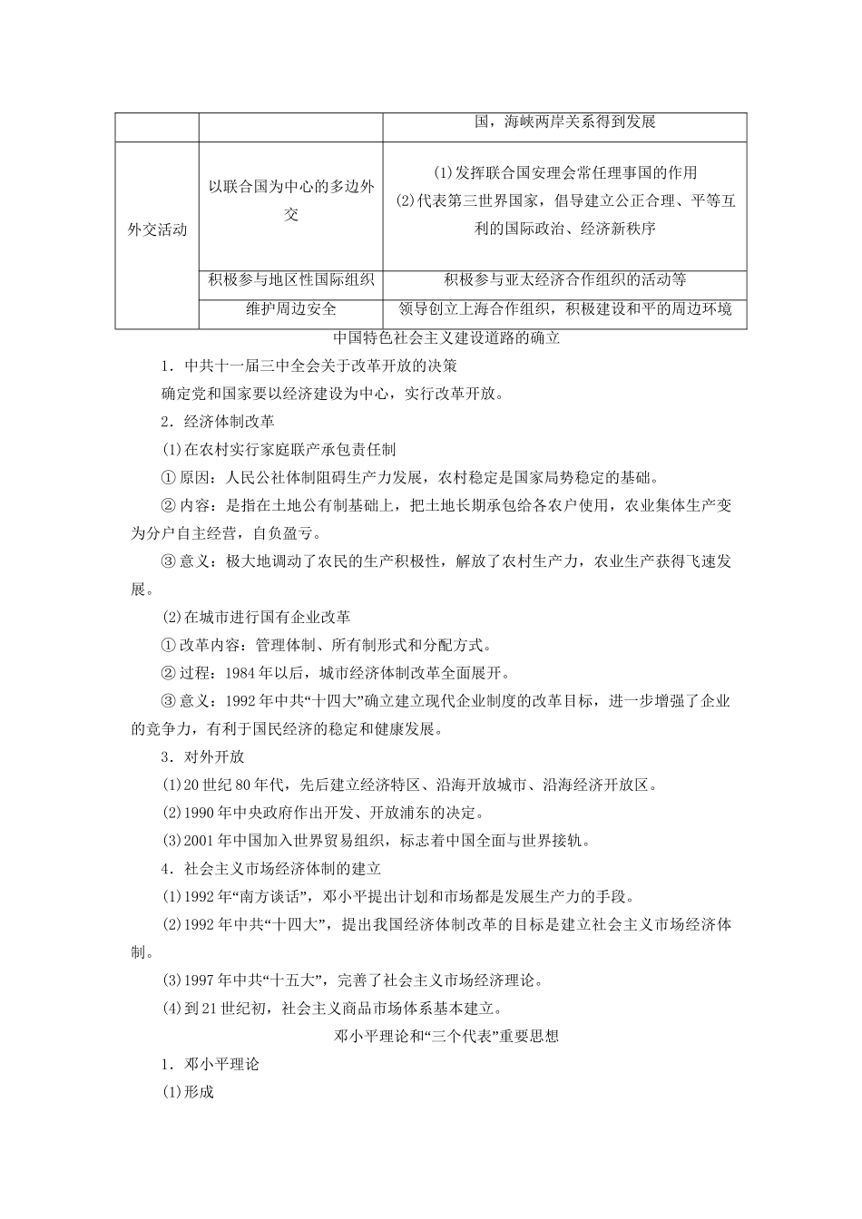 （通史版）高考历史二轮专题复习与策略 第1部分 现代篇 第13讲 改革开放新时期教师用书-人教版高三全册历史试题_第2页