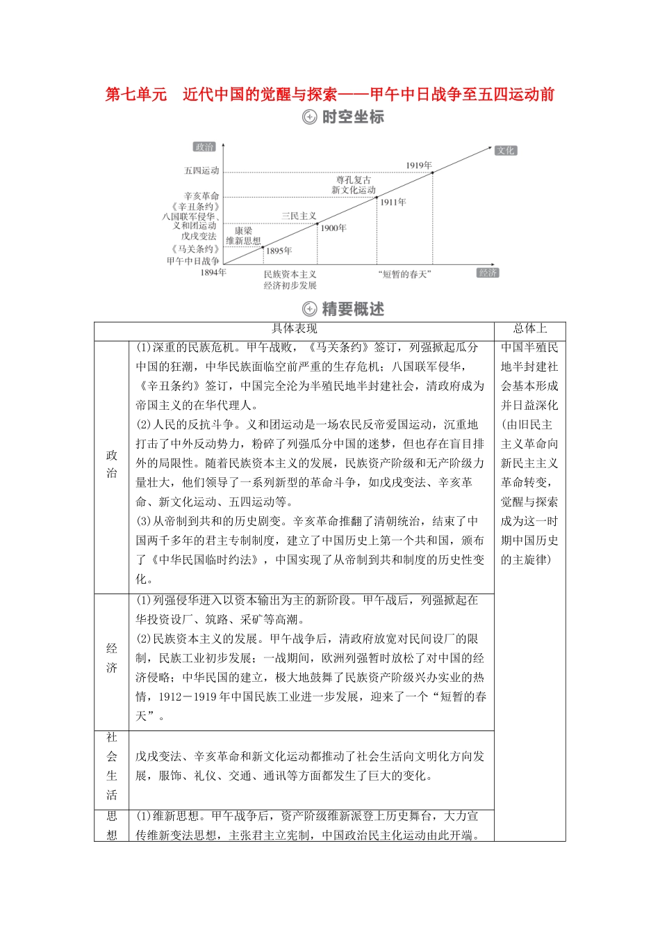 （通史版）高考历史一轮教师用书 第二部分 中国近代史 第7单元 第1讲 间列强侵华与中国人民的抗争（含解析）-人教版高三全册历史试题_第1页