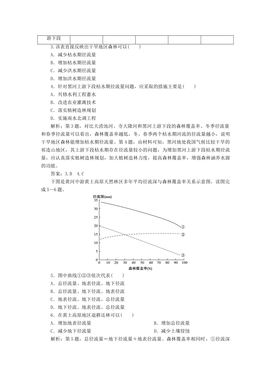 高考地理新精准大一轮复习 第十三章 区域生态环境建设 第27讲 荒漠化的防治——以我国西北地区为例课后达标检测（含解析）-人教高三地理试题_第2页