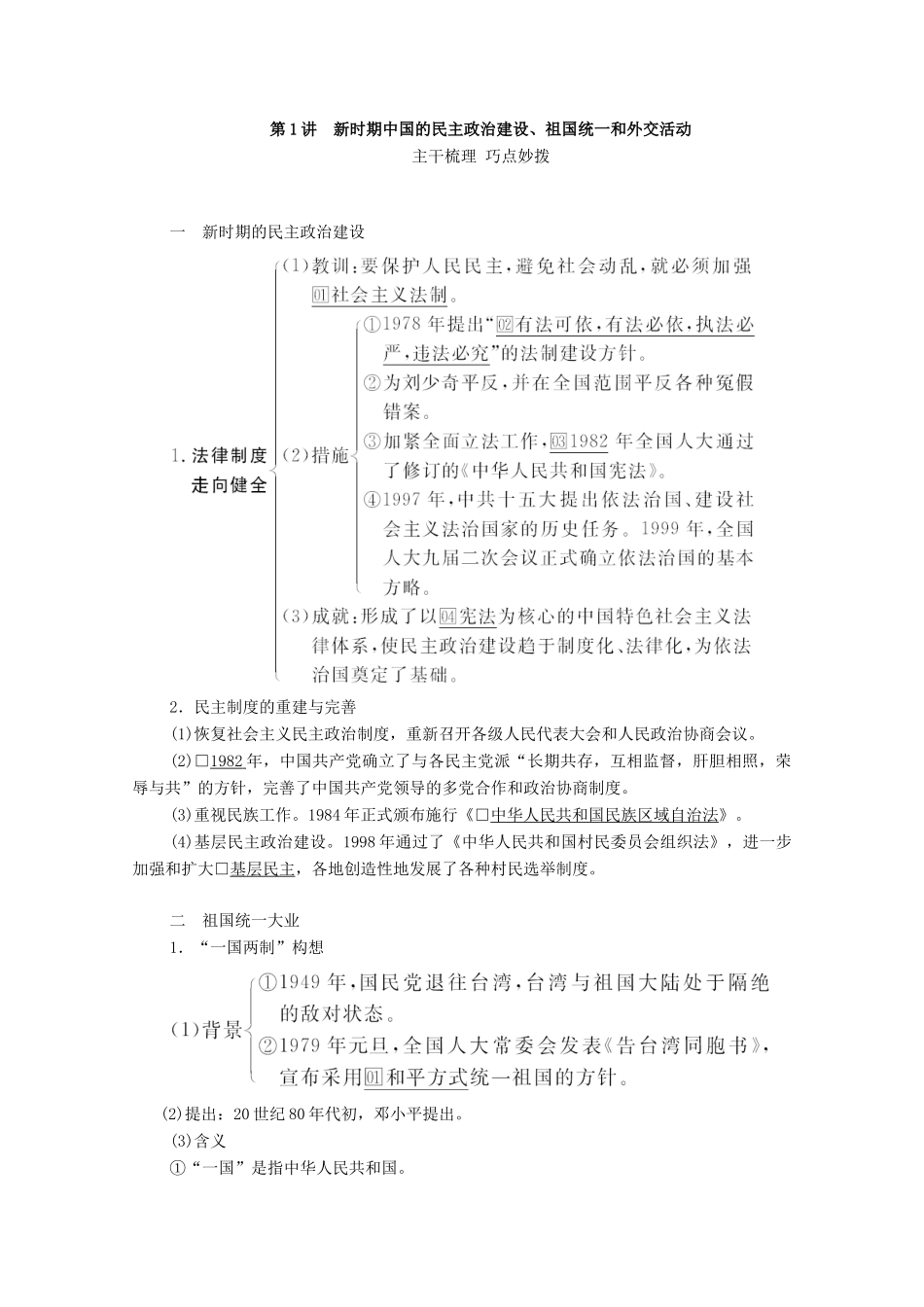 （通史版）高考历史一轮教师用书 第三部分 中国现代史 第10单元 第1讲 新时期中国的民主政治建设、祖国统一和外交活动（含解析）-人教版高三全册历史试题_第3页