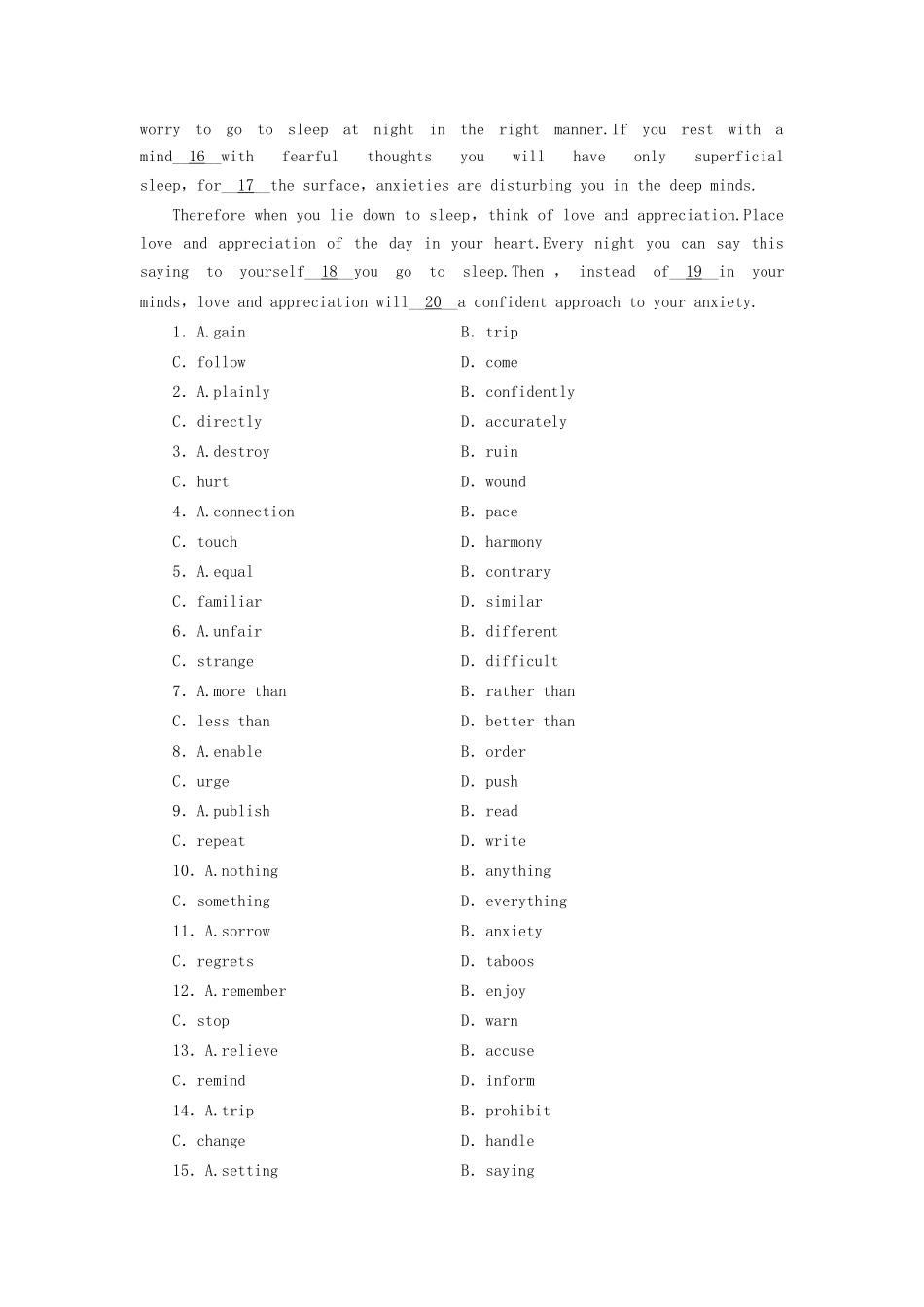 （课标通用）高考英语大一轮复习 Unit 5 Meeting your ancestors课时作业 新人教版选修8-新人教版高三选修8英语试题_第3页