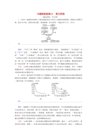 （课标通用）高考语文 专题跟踪检测21 图文转换（含解析）-人教版高三全册语文试题